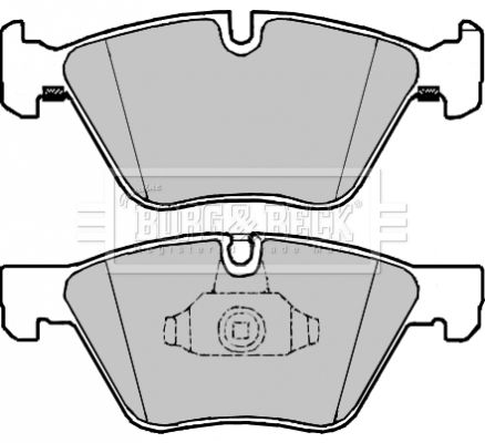 BORG & BECK Комплект тормозных колодок, дисковый тормоз BBP2224